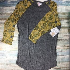 Charcoal and yellow LuLaRoe Randy, size XS